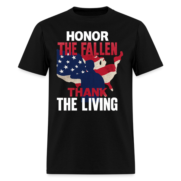 Honor The Fallen Thank The Living T Shirt - black