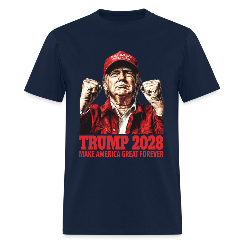 Trump 2028 Make America Great Forever T Shirt - navy