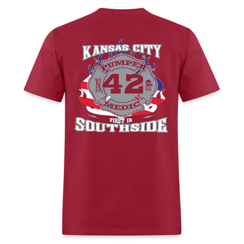 Kansas City Pumper 42 Medic Southside T Shirt - dark red