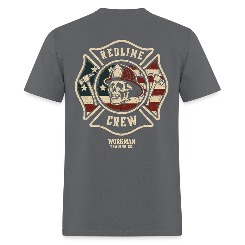 Redline Crew Workman Trading Co T Shirt - charcoal