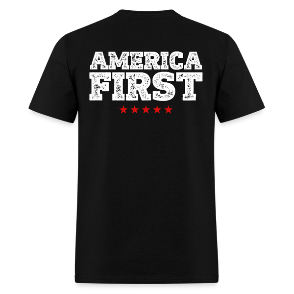 America First Stars T Shirt - black