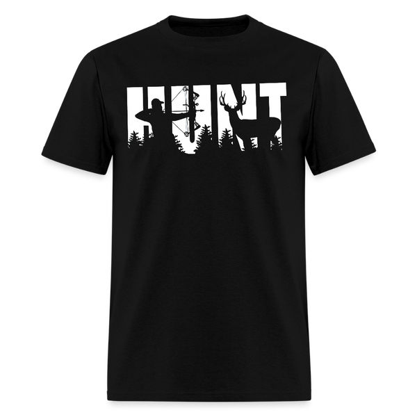 Deer Hunt and Arrows T Shirt - black