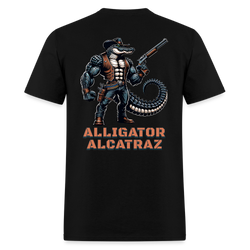 Alligator Alcatraz Cowboy T Shirt - black