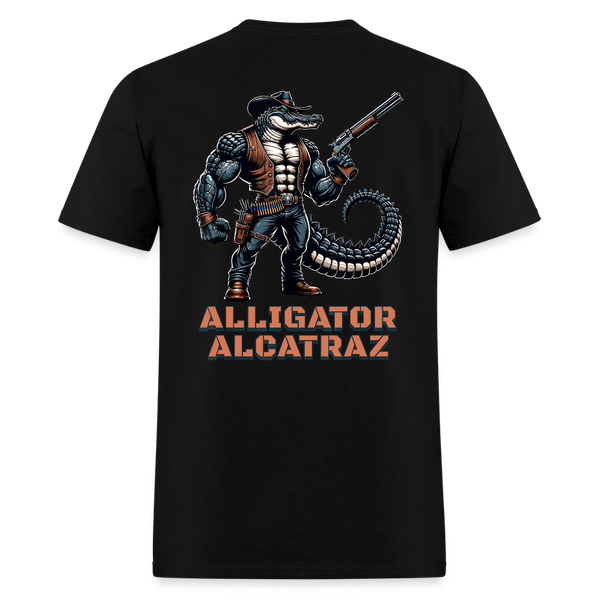 Alligator Alcatraz Cowboy T Shirt - black