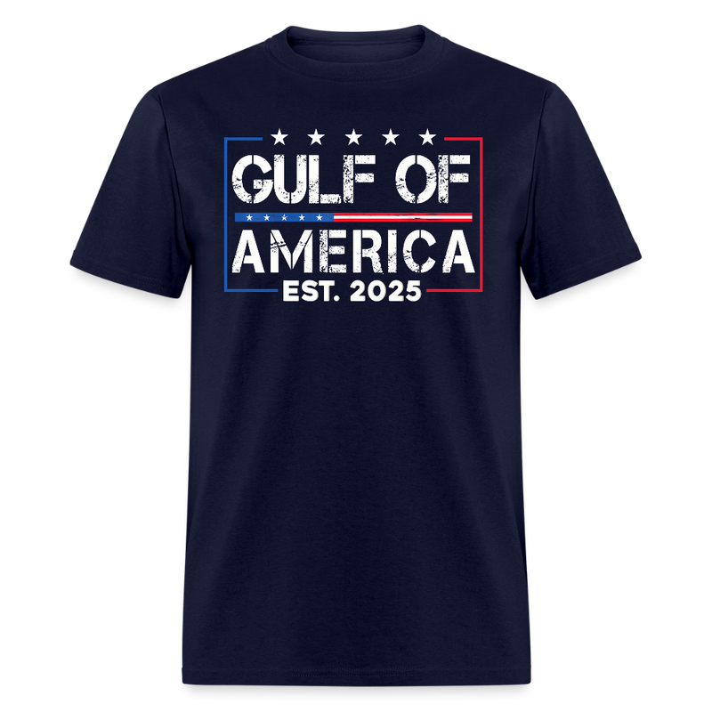 Gulf Of America 2025 Patriotic T Shirt - navy