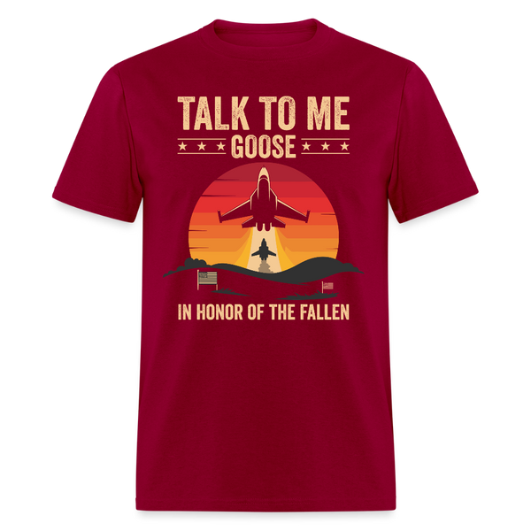 Talk to Me Memorial Day 2025 T Shirt - dark red