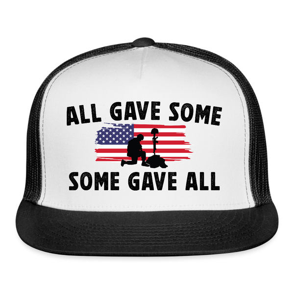 All Gave Some Some Gave All Trucker Hat - white/black