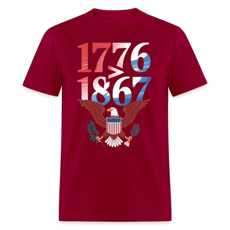 1776 > 1867 T Shirt - dark red