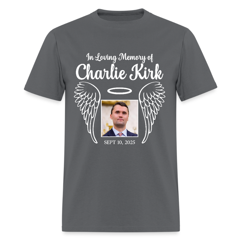 In Loving Memory Of Charlie Kirk T Shirt - charcoal
