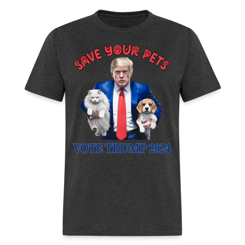 Save Your Pets 2024 T-Shirt - heather black