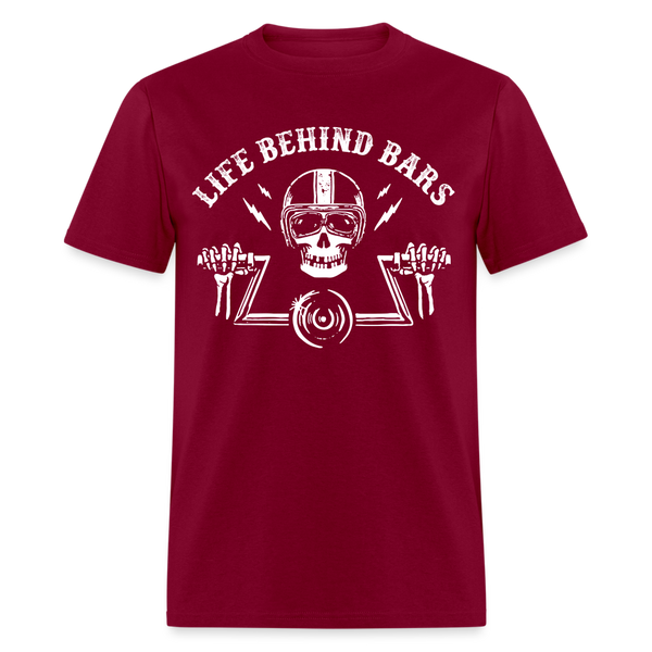 Life Behind Bars T Shirt - burgundy