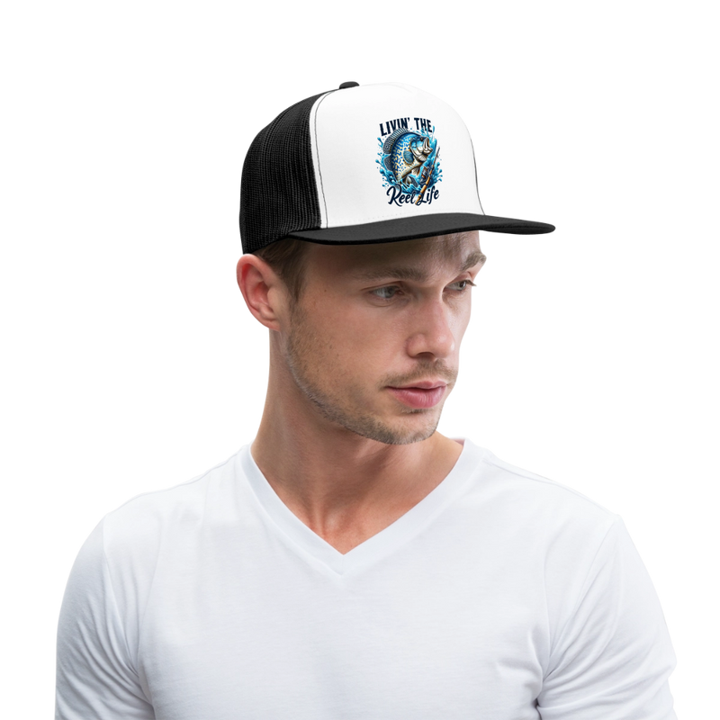 Livin' The Reel Life Trucker Hat - white/black