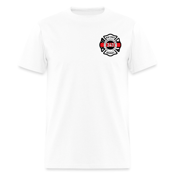 Forever In Our Hearts 343 New York's Bravest 2001 - 2025 White T Shirt - white
