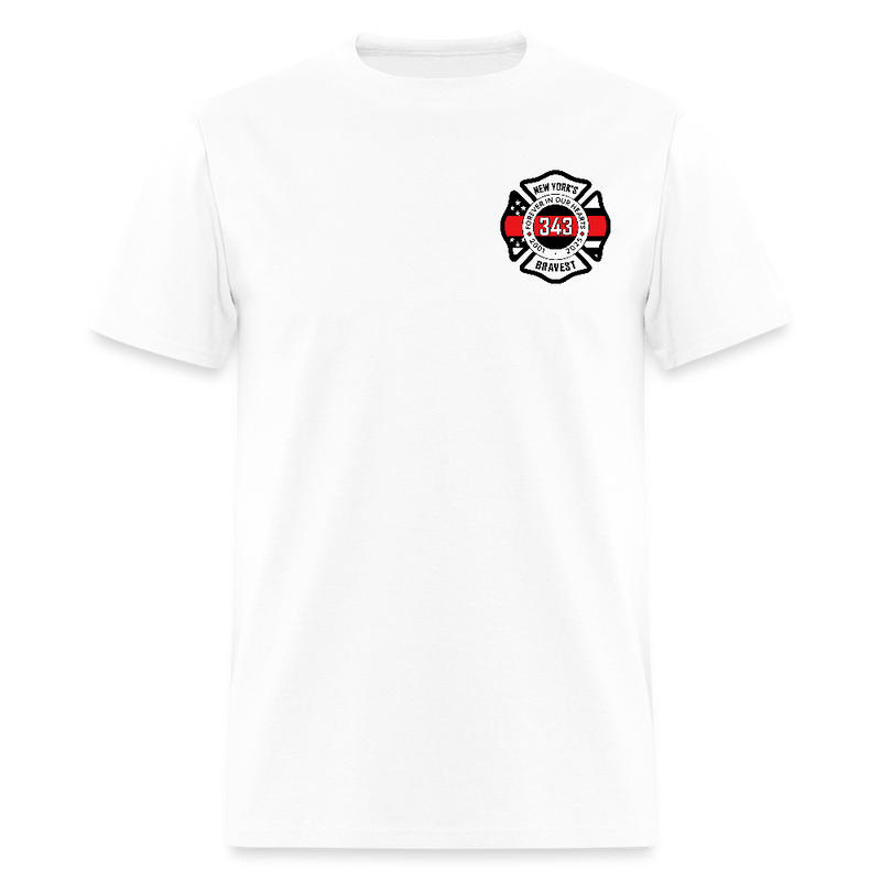 Forever In Our Hearts 343 New York's Bravest 2001 - 2025 White T Shirt - white