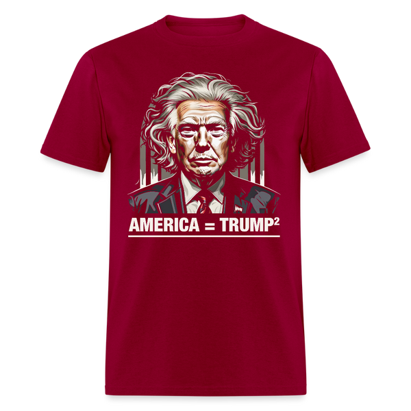 Trump Einstein T Shirt - dark red