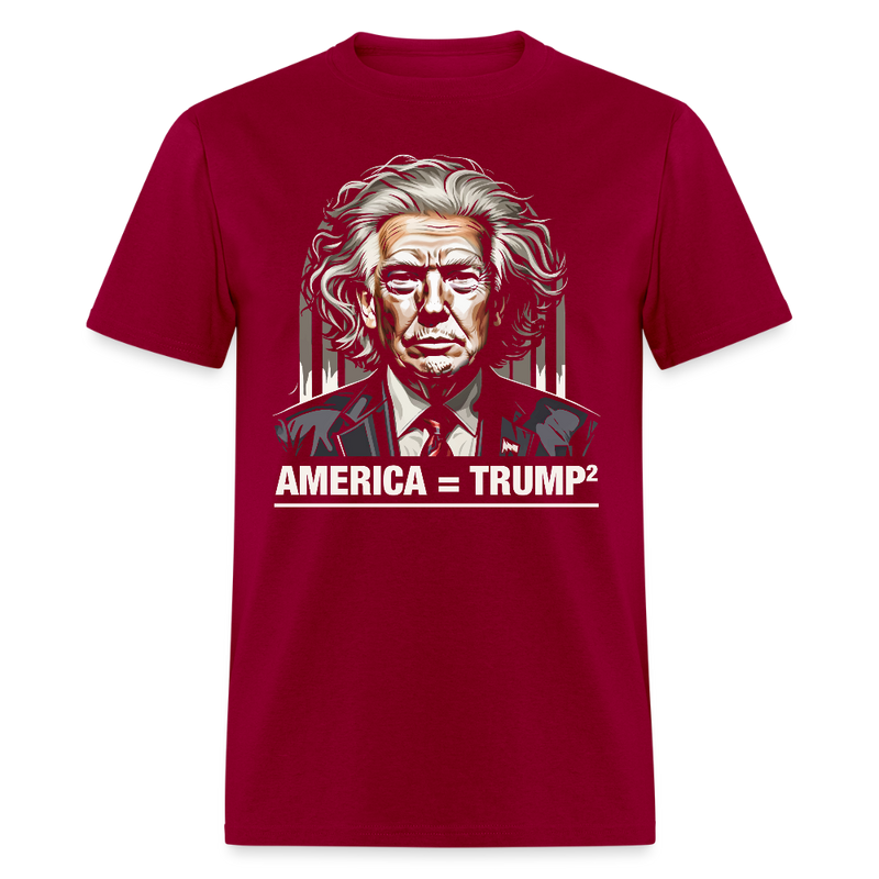 Trump Einstein T Shirt - dark red