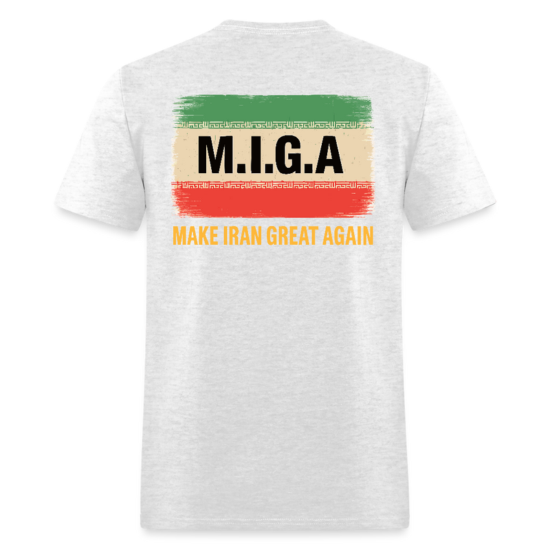 MIGA Make Iran Great Again T Shirt - light heather gray