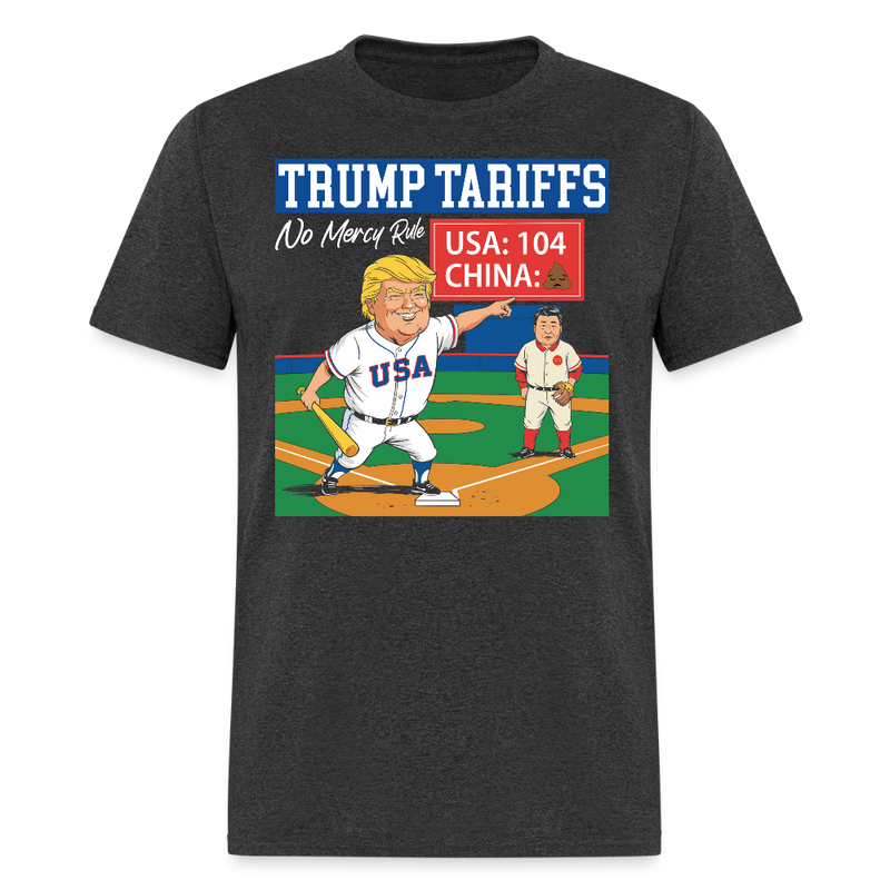 Trump Tariffs No Mercy Rule T Shirt - heather black