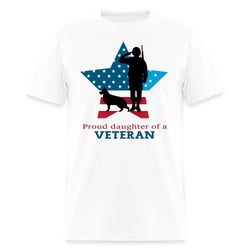 Proud Daughter of A Veteran T Shirt - 4 - white