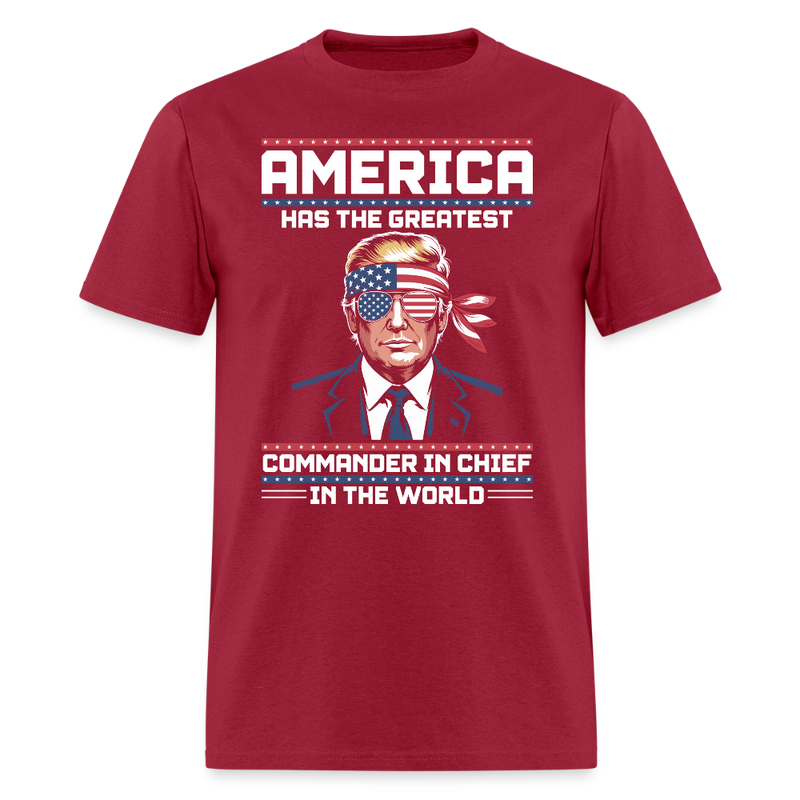 America Has The Greatest Commander In Chef T Shirt - dark red