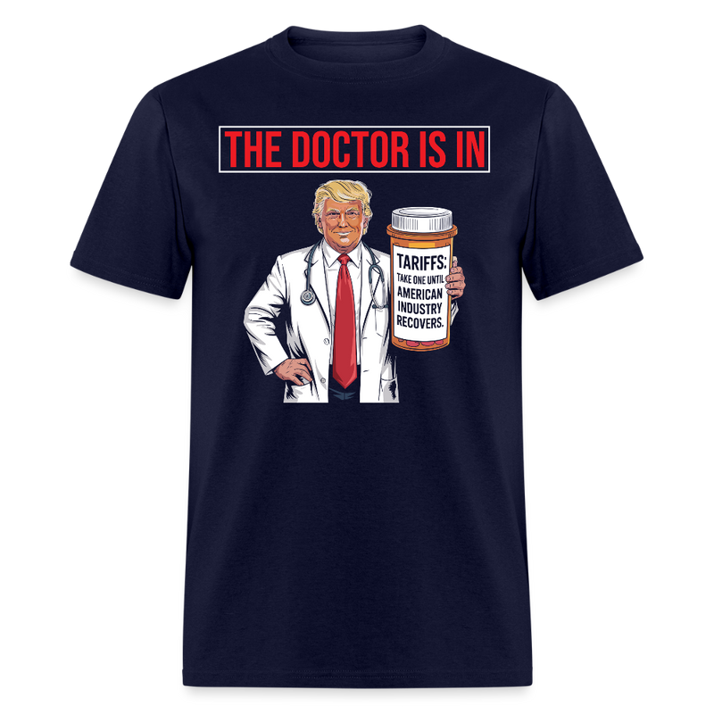 The Doctor Is In T Shirt - navy