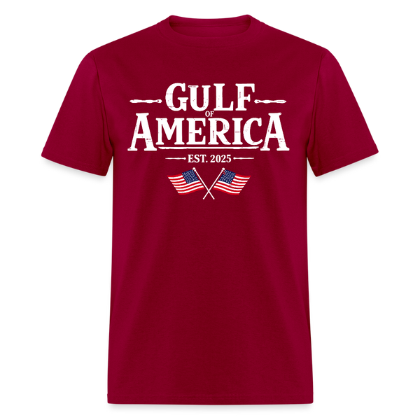 Gulf Of America Est. 2025 T Shirt - 10 - dark red