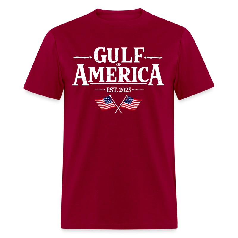 Gulf Of America Est. 2025 T Shirt - 10 - dark red
