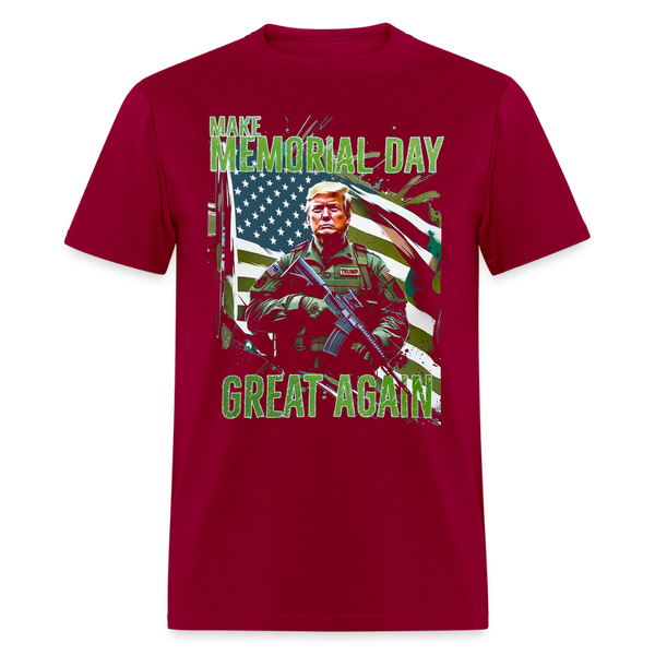 Trump Make Memorial Great Again T Shirt - dark red