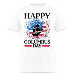 Happy Colombus Day T Shirt - 3 - white