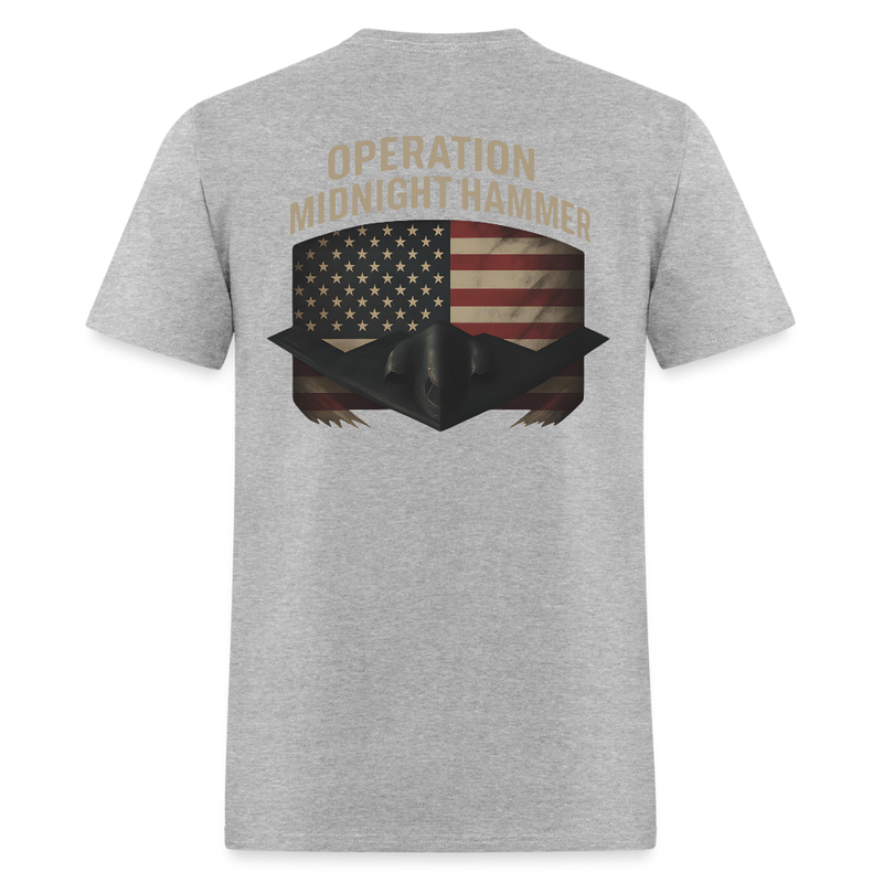 O.M.H Operation Midnight Hammer T Shirt - heather gray