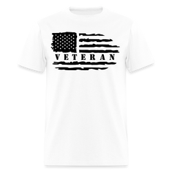 Veteran USA Flag T Shirt - 3 - white