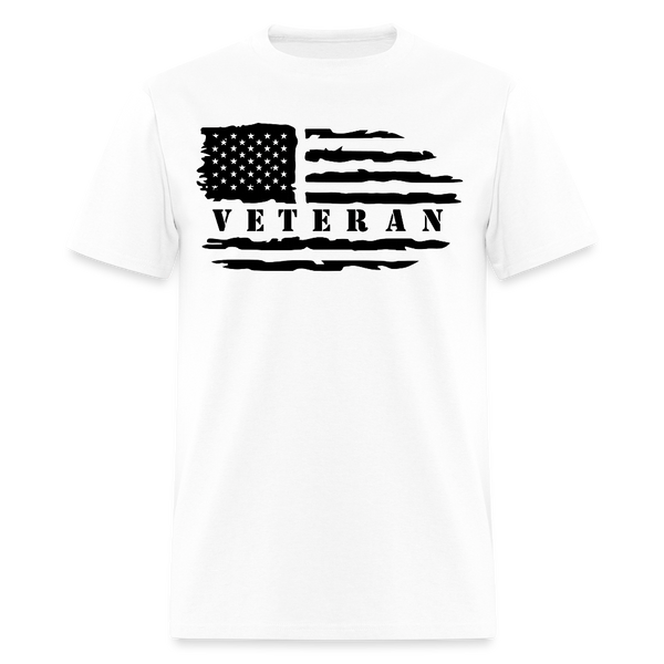 Veteran USA Flag T Shirt - 3 - white