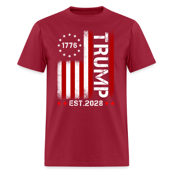 1776 Trump 2028 President T Shirt - dark red