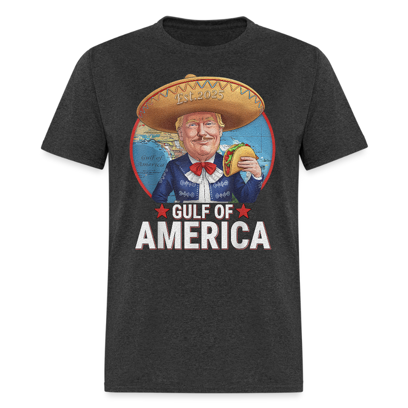 Gulf of America Funny Taco T Shirt - 3 - heather black