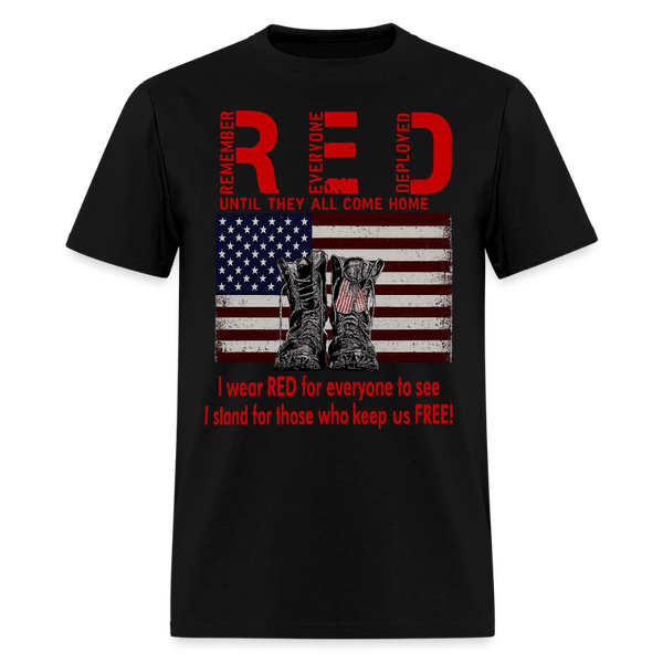 I Wear Red for Everyone to See T Shirt - black