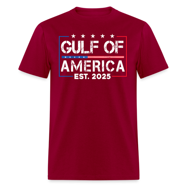 Gulf Of America 2025 Patriotic T Shirt - dark red