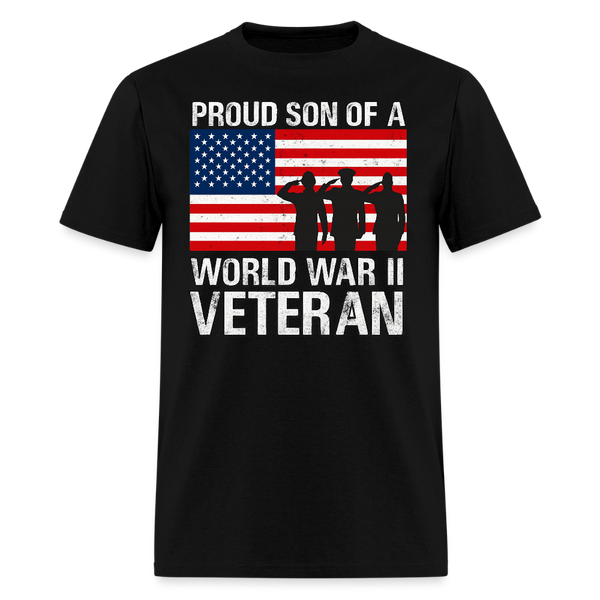 Proud Son of a World War Veterans T Shirt - 2 - black
