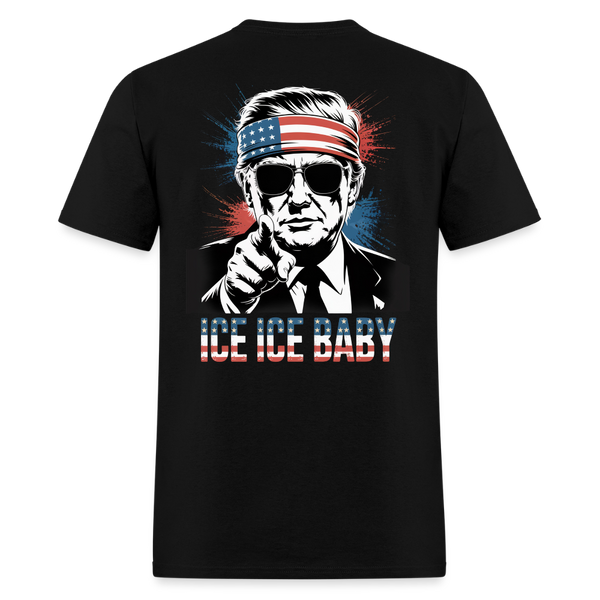 Ice Ice Trump Baby American Flag T Shirt - black
