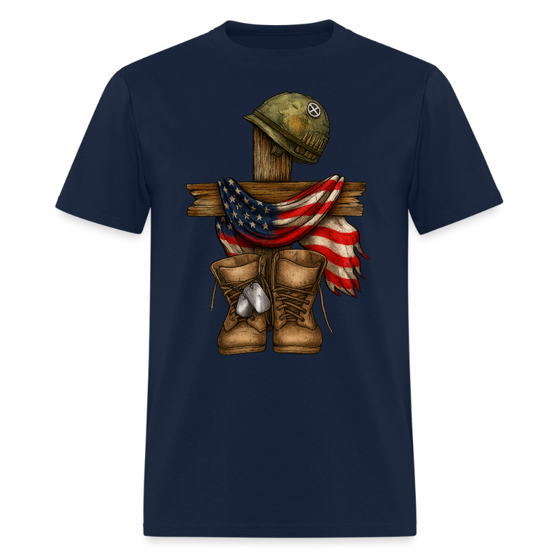 Hororing Veteran Forever T Shirt - navy