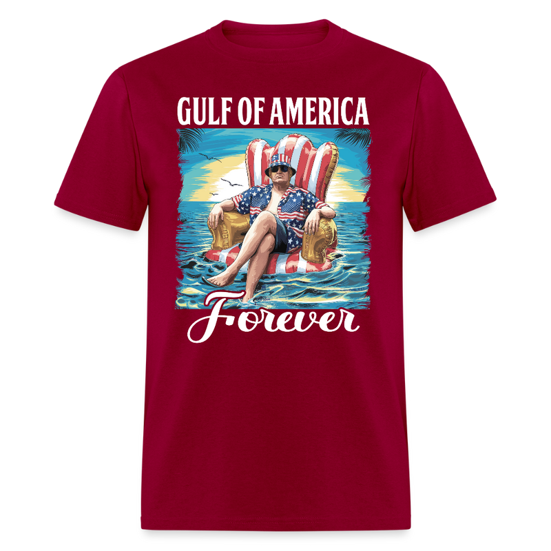 Gulf of America Forever T Shirt - dark red
