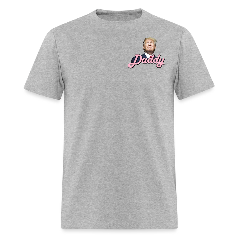 Daddy Trump Double-sided Print T Shirt - 2 - heather gray