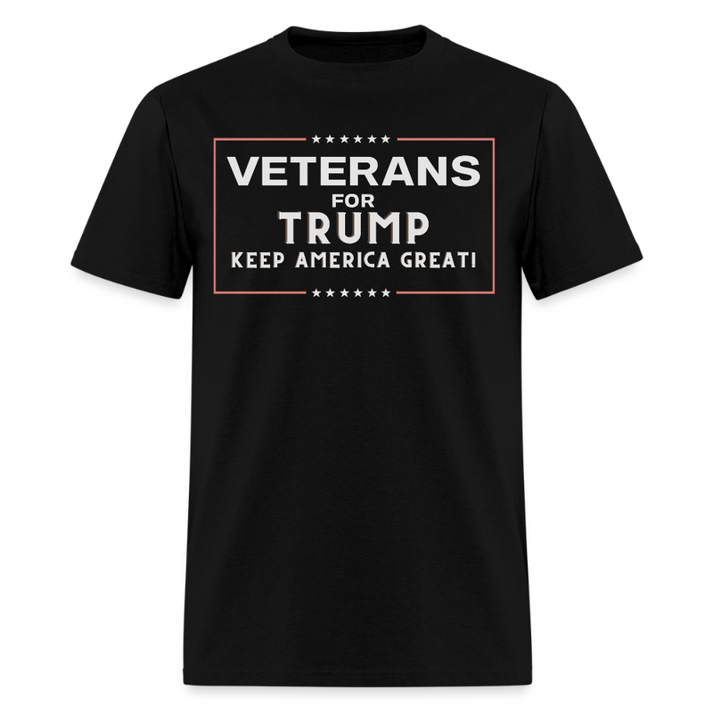 Veterans for Trump T Shirt - black