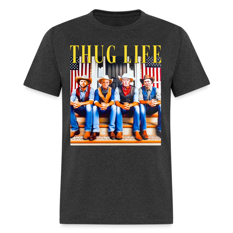 Thug Life Cowboy T-Shirt - heather black