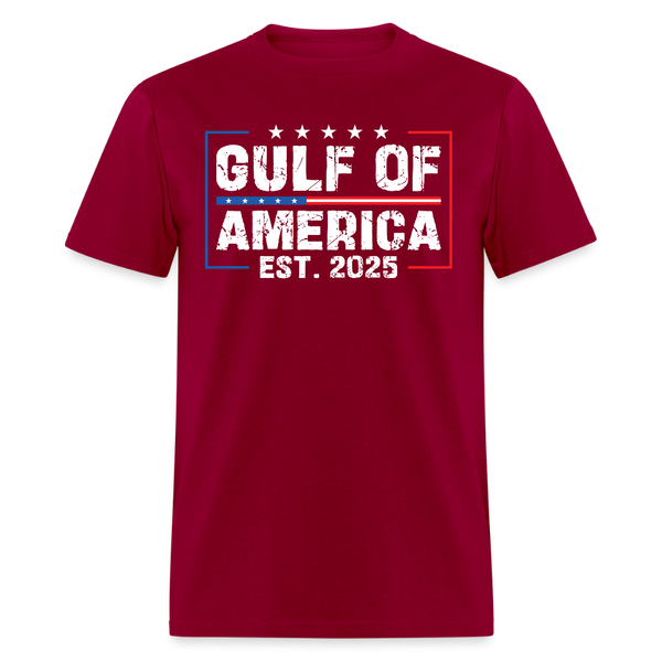 Retro Gulf Of America Patriotic Est. 2025 T Shirt - dark red