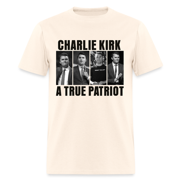 A True Patriot Charlie Kirk White T Shirt - natural