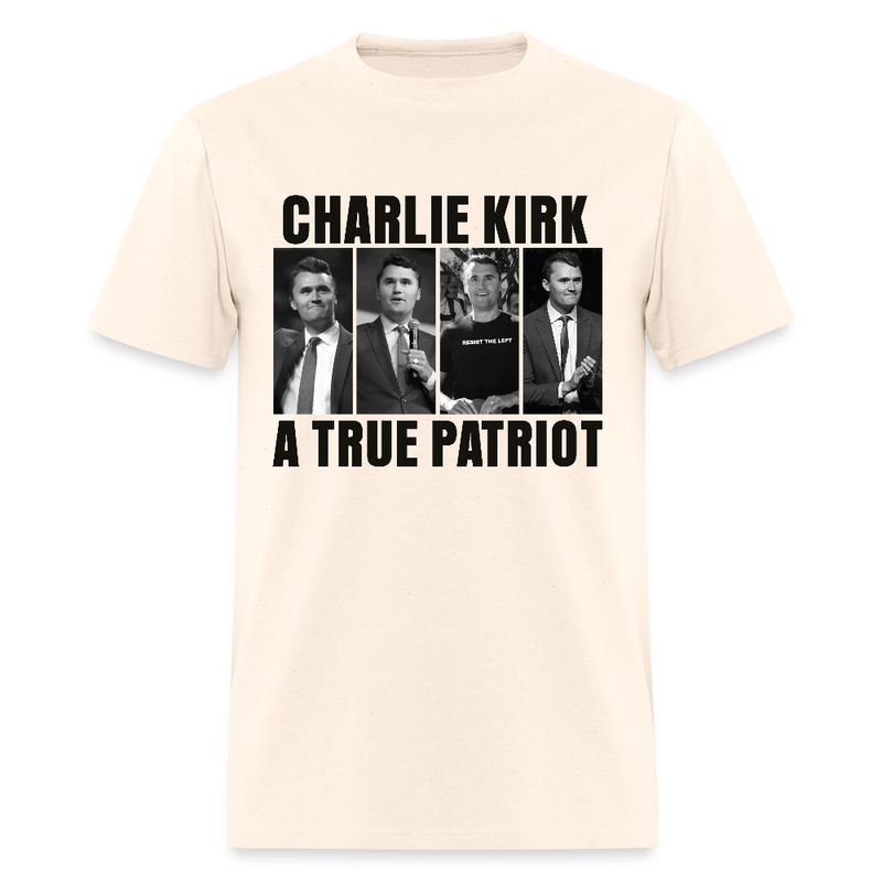 A True Patriot Charlie Kirk White T Shirt - natural