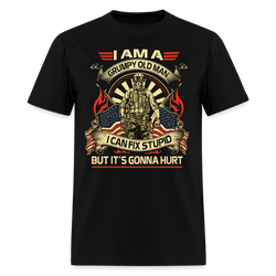 I Can Fix Stupid but It's Gonna Hurt Veteran T Shirt - black