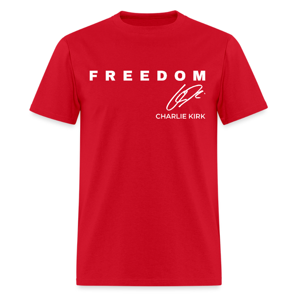 Freedom Bald Eagle Charlie Kirk Forever In Our Hearts T Shirt - 2 - red