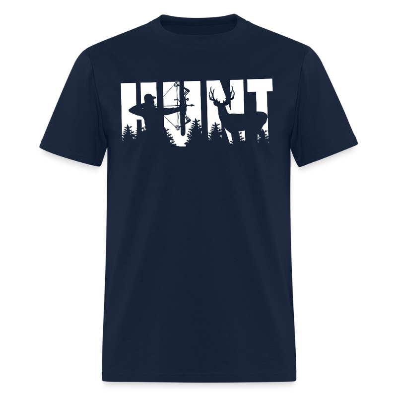 Deer Hunt and Arrows T Shirt - navy