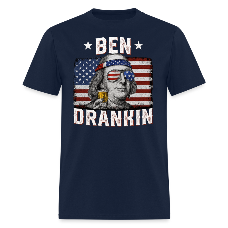 Ben Drankin Colombus Day T Shirt - navy